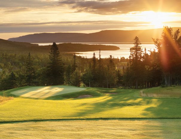 2nd hole at sunrise, Humber Valley Resort - The River Course